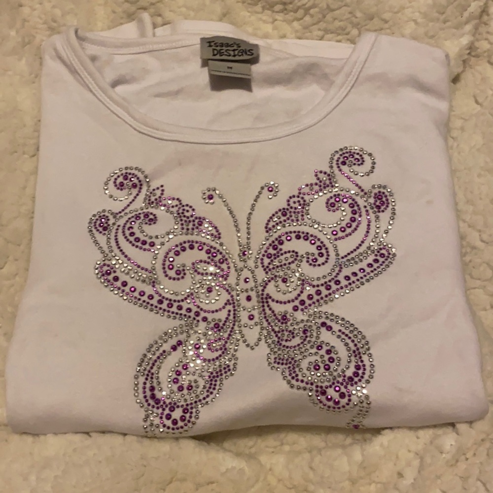Bedazzled Butterfly Long-sleeve Tee